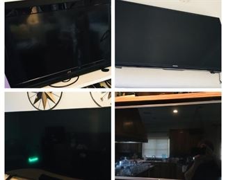 Very nice TVs including Samsung, LG, JVC, and Element