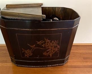 Antique Asian Trunk -- solid wood with metal hardware