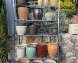 Ceramic pots in various styles and sizes