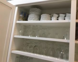Pantry with glassware and china