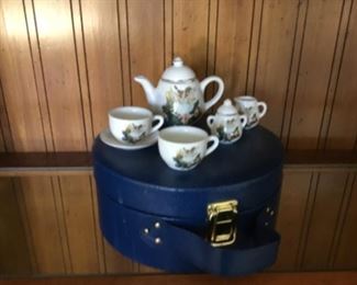 Child’s tea set with case