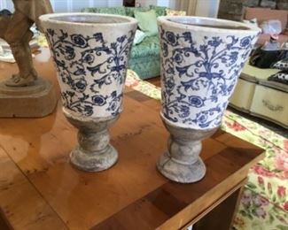 Pair of large oriental vases