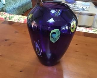 Large blown glass vase