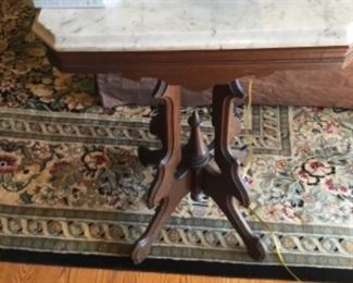 Eastlake marble top side table