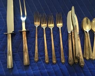Engraved sterling Fairfax flatware by Gorham 