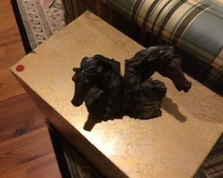 Horse head bookends