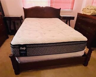 #10___$495 set 
John Stuart French Regency Full size bed & 2 nightstands • 38 high 50wide 
nightstands 28high 22wide 15deep