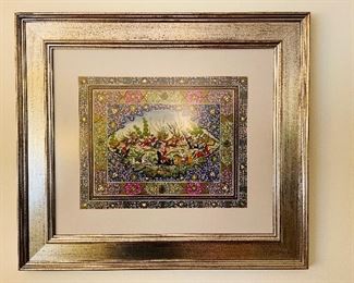#28___$295
Persian enamel painting signed Rila Lehir   • 31 x 28 silver frame