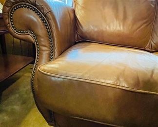 #40___$225
Terrace Hill leatherette nail head sofa • 39high 93wide 46deep