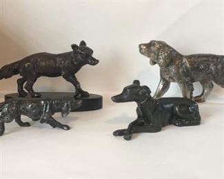 Part of dog collection made of brass pewter bronze.