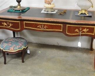 Italian Leather Desk w/Ormolu 