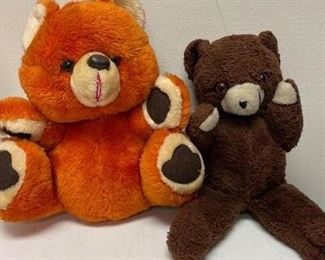 Pair of Vintage Music Box Stuffed Animal Bears