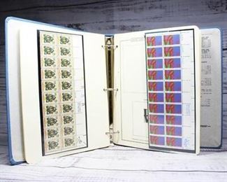 Vintage American Plate Block Album of Collectible Stamps