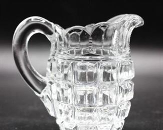 Vintage Crystal Glass Teaware Cream Pitcher