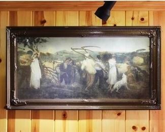 Vintage Framed Art Print of the Harvest Moon by George Mason