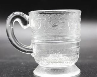 Vintage Frosted Glass Miniature Child Size Cup