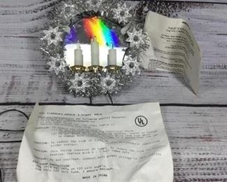 Vintage Holiday Christmas Silver Reef Candlestick Decoration