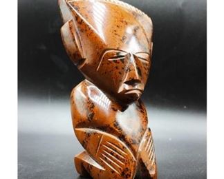 Vintage Mesoamerican Tiki Souvenir Carved Smooth Stone Figurine Idol
