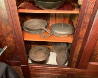 CAST IRON COOKWARE.   WANGER, OZARK, PLAIN NAME, GRISWOLD.