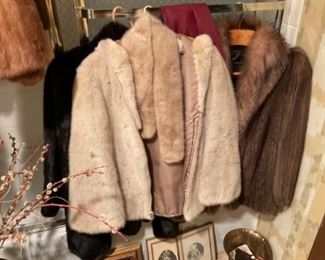 VINTAGE MINK AND FOX FUR JACKETS