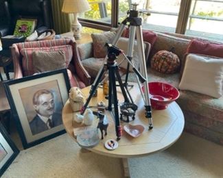 TRIPODS, PILLOWS, LAMPS. 