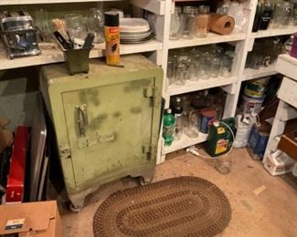 HIDE ALL OF YOUR MONEY IN THIS GREAT VINTAGE SAFE.  