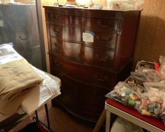 TALL MAHOGANY CHEST OF DRAWERS