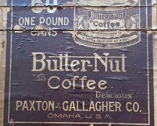 Antique Butter-Nut Coffee OMAHA Wood Crate