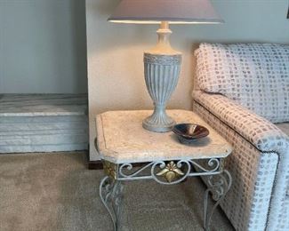 Stone Topped Side Table