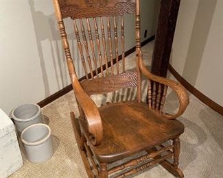 Hand Carved Rocking Chair