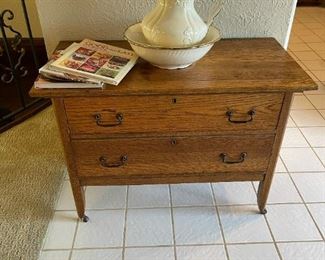 Antique Two Drawer Cabinet