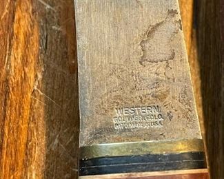 Vintage Western Boulder Colorado Knife, Hatchet and Sheath Set