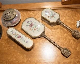 Vintage Vanity Dressing Table Brush Set