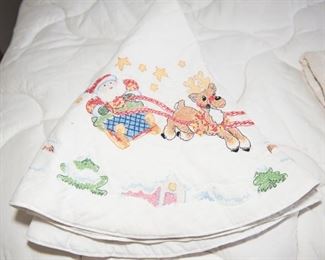 Hand Embroidered Tree Skirt