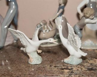 Lladro  Long Neck Goose Figurines 1977