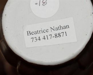 Beatrice Nathan Pottery