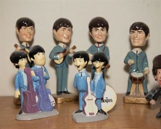 Beatles Salt and Pepper Shakers
1964 Beatles Car Mascots Bobbleheads 