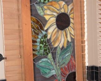 Hanging Stained Glass Sunflower