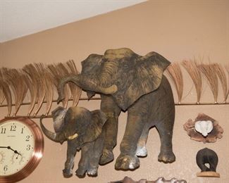 Metal Elephants Wall Decor