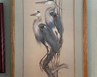Art LaMay Signed and Numbered Blue Herring