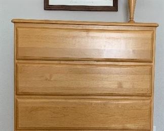 Bedroom Set: Headboard w Frame, 2 Nightstands, Dresser and Highboy