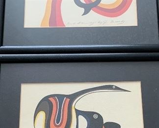 Art by Jackson Beardy "Protection" and "Bird Harmony"