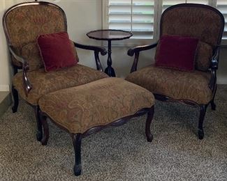 Flexsteel Chairs and Ottoman