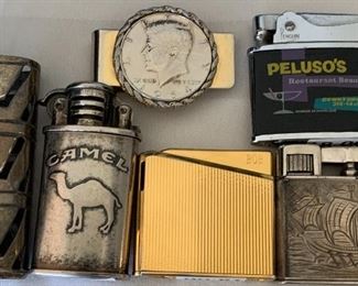Vintage Lighters, Money Clip, Lighter Case