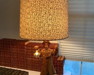 carved wood town crier lamp