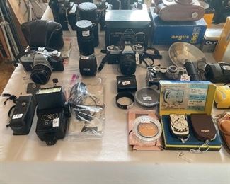 vintage cameras and accessories