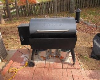 Traeger pellet grill- If you don't own one believe me you will love it! Comes with cover.
