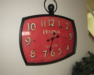 Large wall clock- glass has a crack on lower left
