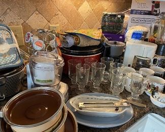 Small appliances, including a new blender.