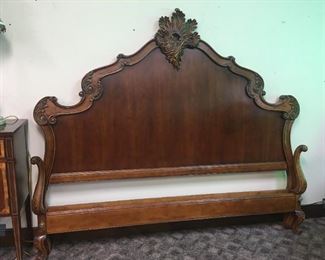Beautifully carved King Bed w/ rails
